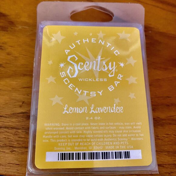 SCENTSY Green Bamboo Wall Plug-In Warmer Night Light +4 ScentBars LEMON LAVENDER - Picture 7 of 9